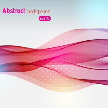 Colorful smooth light lines background. Pink, yellow, orange, purple colors.