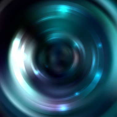 Abstract background with colorful circle. Black, blue, green, white colors. Vector illustration