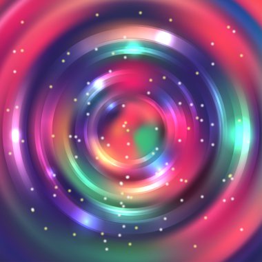 Abstract background with colorful circle.  Pink, purple, green colors. Vector illustration