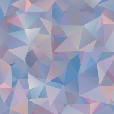 abstract background consisting of blue, gray, pink triangles, vector illustration