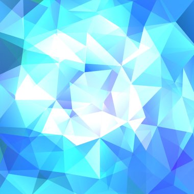 arka plan mavi, beyaz üçgen, vektör çizim oluşan