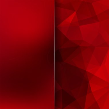 Abstract geometric style red background. Red business background Blur background with glass. Vector illustration