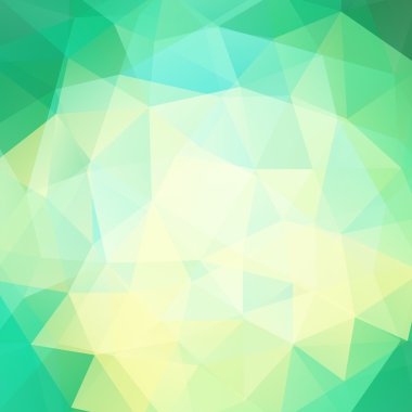 yeşil, sarı üçgenler, vektör çizim oluşan arka plan