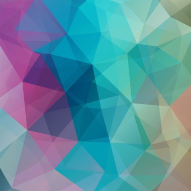 abstract background consisting of blue, pink triangles, vector illustration