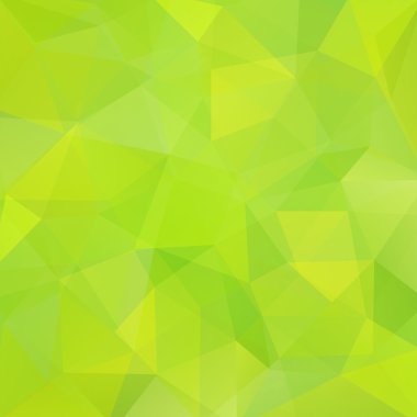 Background made of triangles. Green color. Square composition with geometric shapes. Eps 10