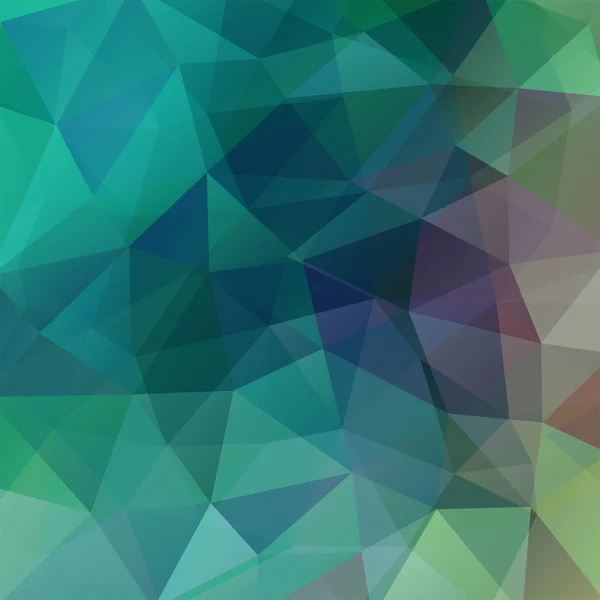 Abstract background consisting of green, blue triangles — Stock Vector