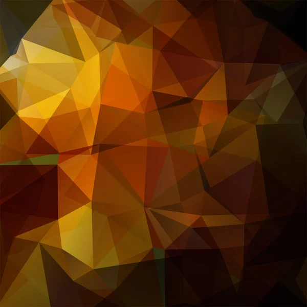 Abstract background consisting of brown, black, yellow triangles, vector illustration — Stok Vektör