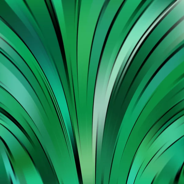 カラフルな滑らかな光のライン背景。緑の色。ベクトル図 — ストックベクタ