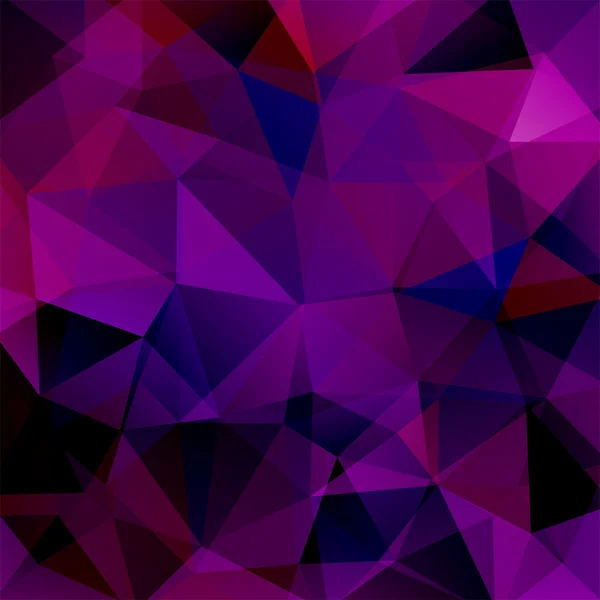 Fondo abstracto compuesto por triángulos negro, púrpura, ilustración vectorial — Vector de stock