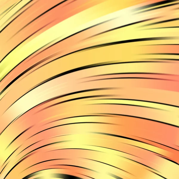 Fond de lignes lumineuses lisses colorées. Couleurs jaune, orange. Illustration vectorielle — Image vectorielle