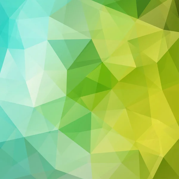 Abstract background consisting of green, yellow triangles, vector illustration — Stock Vector