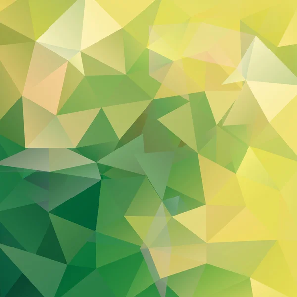 Abstract geometric background with triangles. Green, yellow colors. Modern and trendy geometric pattern. Vector illustration — Stockvector