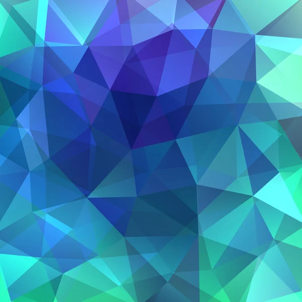 緑、青の三角形、ベクトル図から成る抽象的な背景 — ストックベクタ