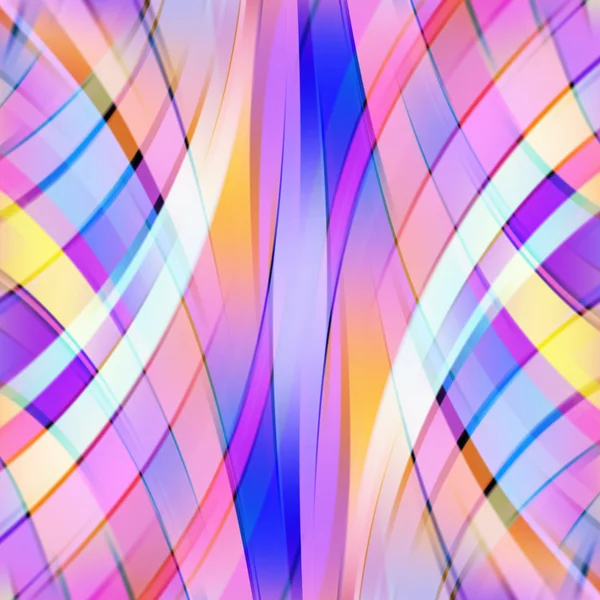 Bunte glatte Lichtlinien Hintergrund. blau, rosa, gelb. Vektorillustration — Stockvektor