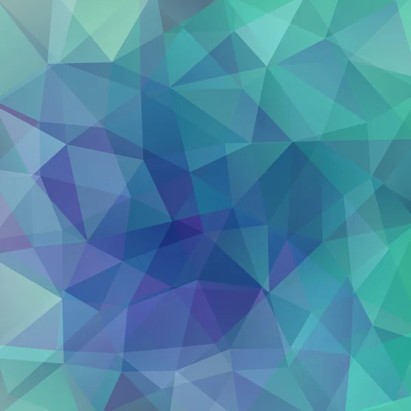 Abstrakter Hintergrund bestehend aus blauen, grünen Dreiecken, Vektorillustration — Stockvektor