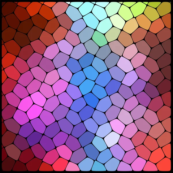 Astratto modello mosaico colorato. Sfondo astratto costituito da elementi di forme diverse disposti in stile mosaico. Illustrazione vettoriale . — Vettoriale Stock