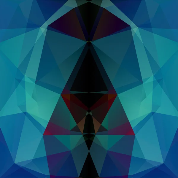 Geometrisches Muster, Polygon-Dreiecke Vektorhintergrund in Blautönen. Illustrationsmuster — Stockvektor