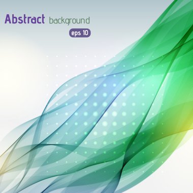 Abstract technology background with stripes. Yellow, green, blue colors. Vector illustration.