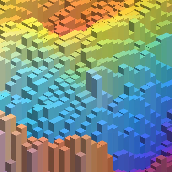 3d colorful background with cubes. Vector eps 10 — ストックベクタ