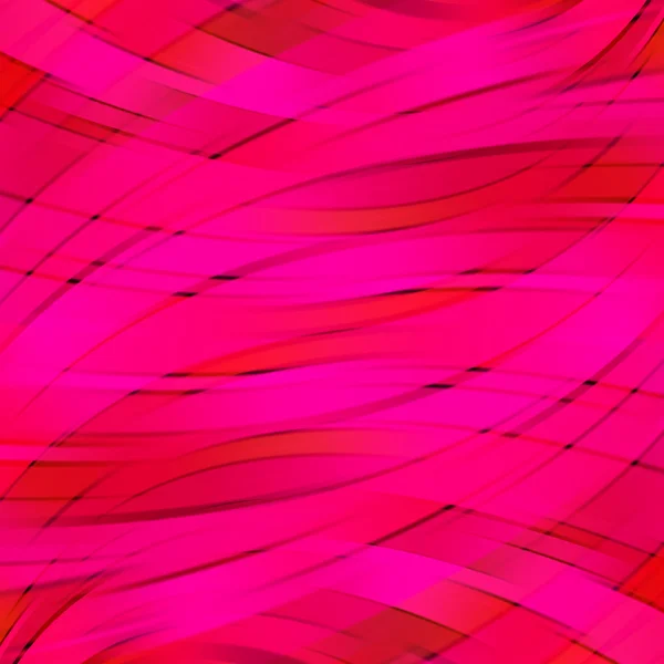 Vector illustration of pink, red abstract background with blurred light curved lines. Vector geometric illustration. — Stok Vektör