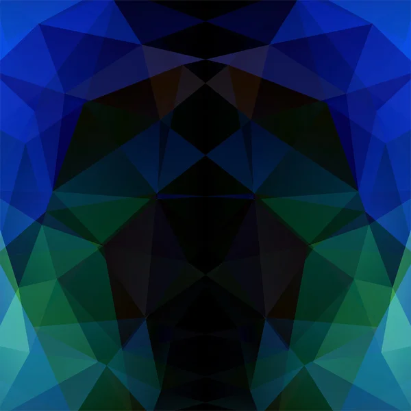 Абстрактный фон из треугольников. зеленый, синий, черный цвета. Геометрический дизайн для бизнес-презентаций или веб-рекламы. Векторная иллюстрация — стоковый вектор
