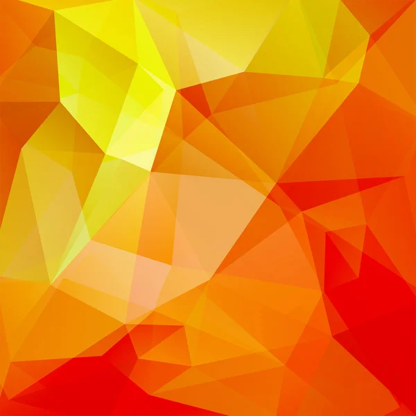 Polygonal vector background. Red, orange, yellow colors. Can be used in cover design, book design, website background. Vector illustration — Stock Vector
