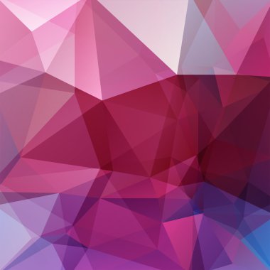 Abstract background consisting of triangles. Geometric design for business presentations or web template banner flyer. Vector illustration. Pink, purple, violet colors.