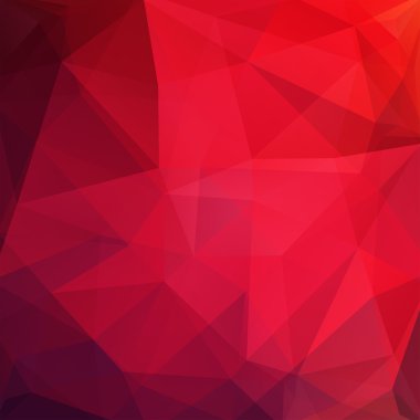 Abstract background consisting of triangles. Geometric design for business presentations or web template banner flyer. Vector illustration. Red color.