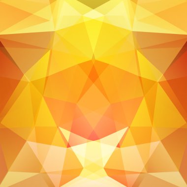 Abstract mosaic background. Triangle geometric background. Yellow, orange colors. Design elements. Vector illustration