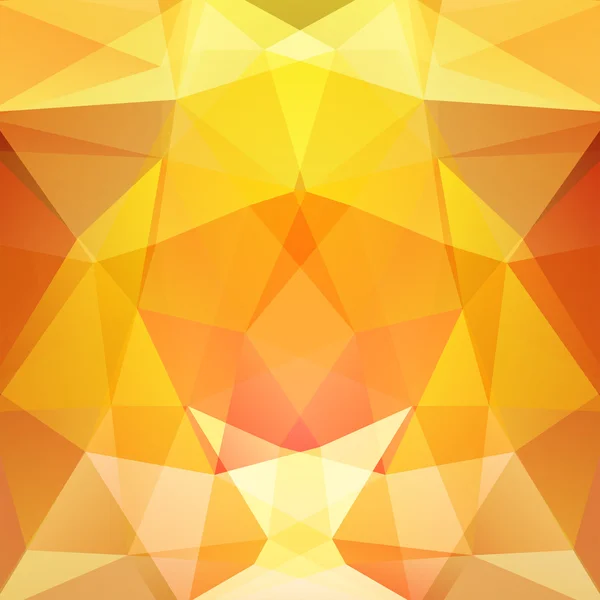 Abstract mosaic background. Triangle geometric background. Yellow, orange colors. Design elements. Vector illustration — 스톡 벡터