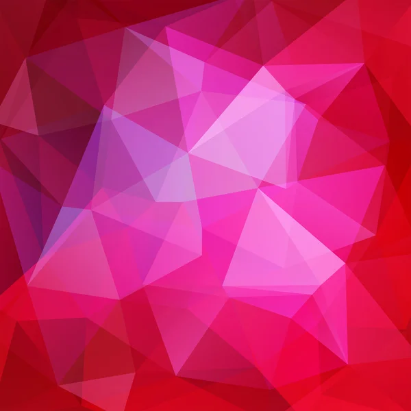 Background made of triangles. Square composition with geometric shapes. Eps 10. Pink, purple colors. Red, pink colors. — Stok Vektör