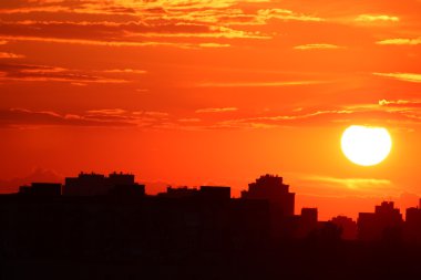  Şehir Günbatımı. Şehir ısı