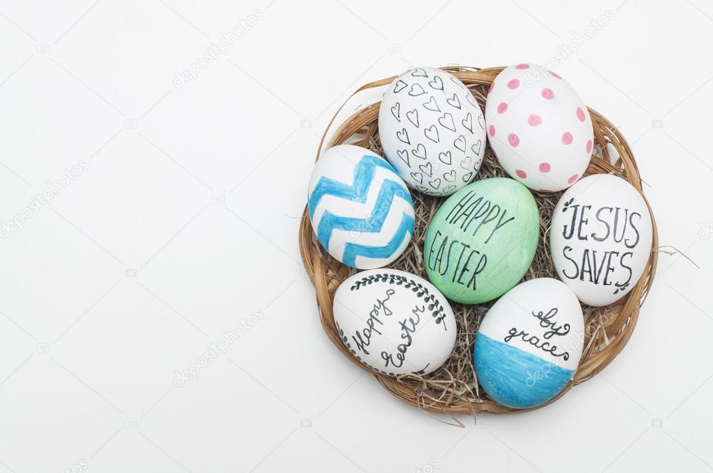 decorated easter eggs