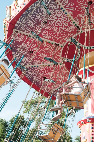 Funfair Carousel Amusement Park Nostalgic Summer Holidays — Stock Photo, Image