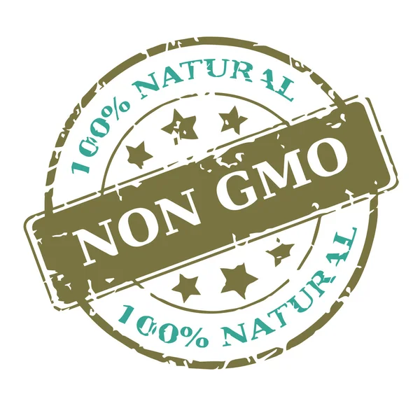Векторная круглая марка Non GMO — стоковый вектор