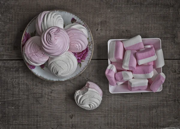 Schuimgebak en marshmallow — Stockfoto