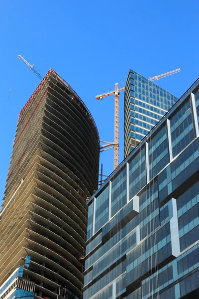 Commercial buildings construction site — Stock Photo, Image