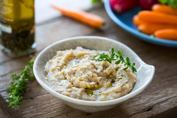 Cannellini or White beans dip — Stock Photo, Image