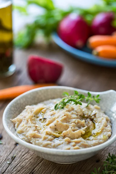 Cannellini or White beans dip — Stock Photo, Image