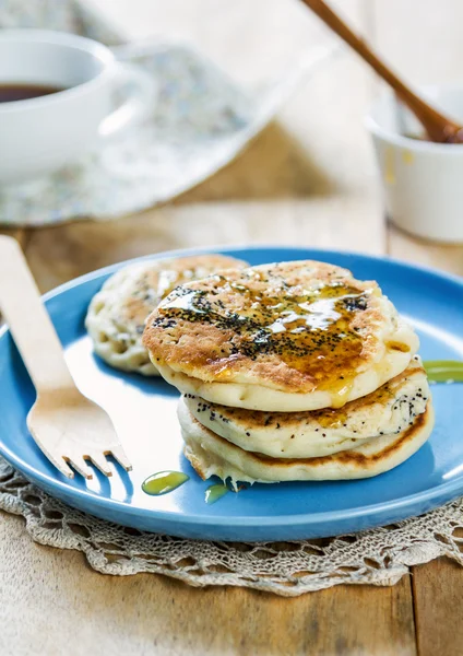 Veganer Mohn-Pfannkuchen — Stockfoto