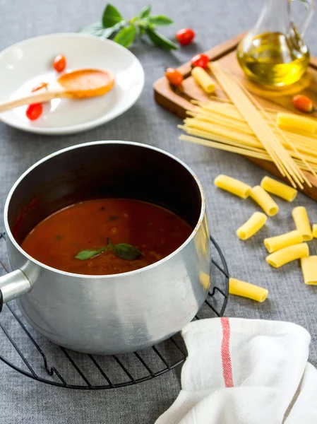 Tomatsås till pasta — Stockfoto