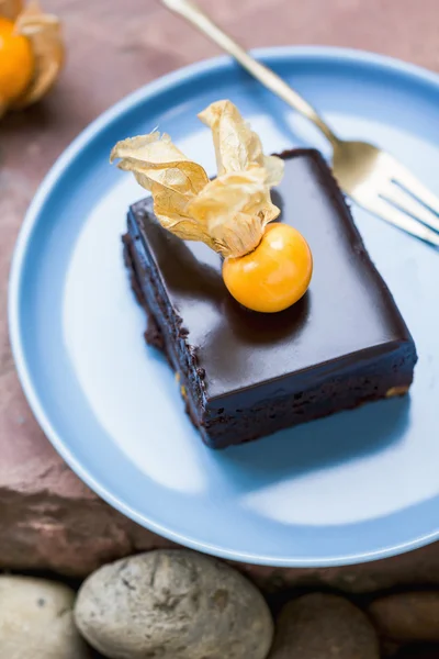 Chocolate fudge cake — Stock Photo, Image