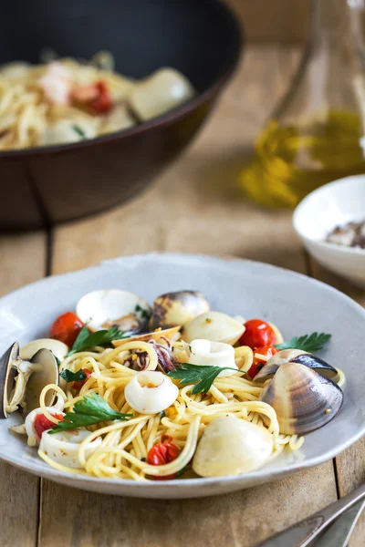 Spaghetti seafood — Stock Photo, Image