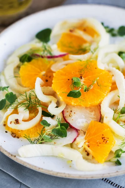 Salade d'orange au fenouil et radis — Photo