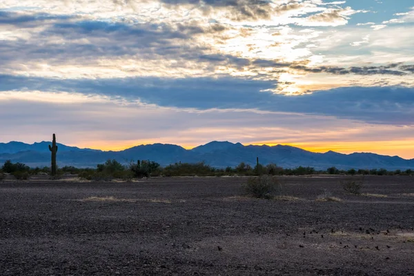 Kuartzsite Arizona Boyunca Doğaya Tepeden Bakan Bir Bakış — Stok fotoğraf