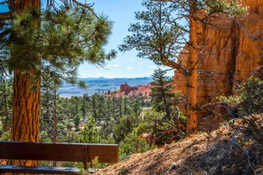 An overlooking view of nature in Dixie National Forest, Utah clipart