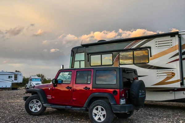 Joshua Tree Enero 2020 Jeep Wrangler Unlimited Sports Estacionado Largo — Foto de Stock