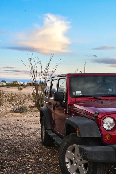 Joshua Tree Usa Ledna 2020 Jeep Wrangler Unlimited Sports Zaparkovaný — Stock fotografie