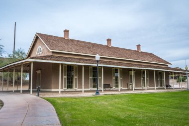 Colorado Nehri, AZ, ABD - 22 Aralık 2019: Korunan eyalet tarihi park alanı