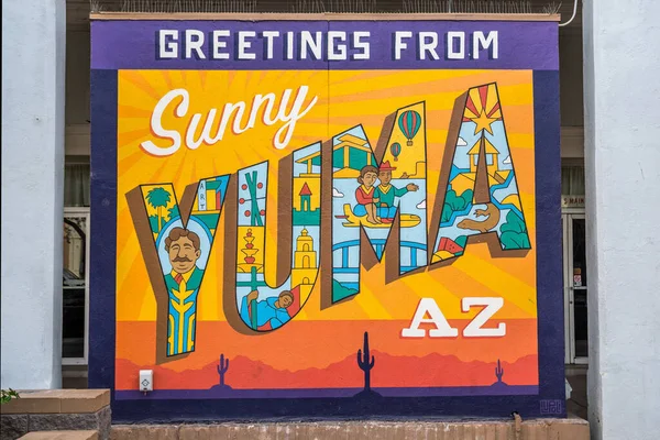 Yuma Usa December 2019 Welcome Signboard Entry Point City — 스톡 사진